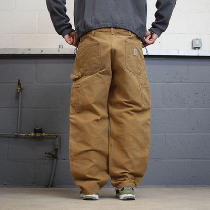 Carhartt double knee carpenter pants W38L30 baggy tan 90s style canvas skater cargos