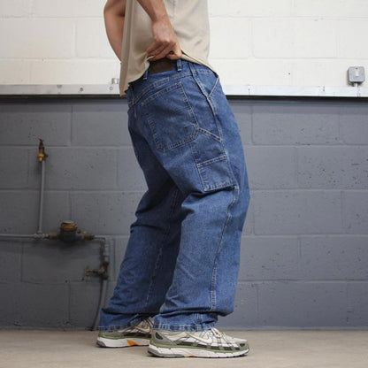 Baggy Lee carpenter jeans W38L30 blue denim skater style carpenters