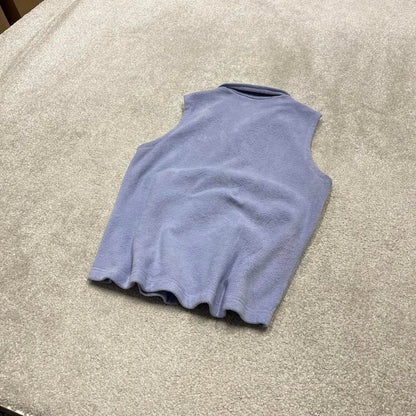 00s Columbia technical fleece gilet M women's lilac full zip up y2k style autumn