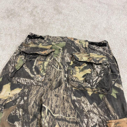 Baggy camo cargo pants brown RedHead Mossy Oak lightweight Rayon floaty camouflage cargos