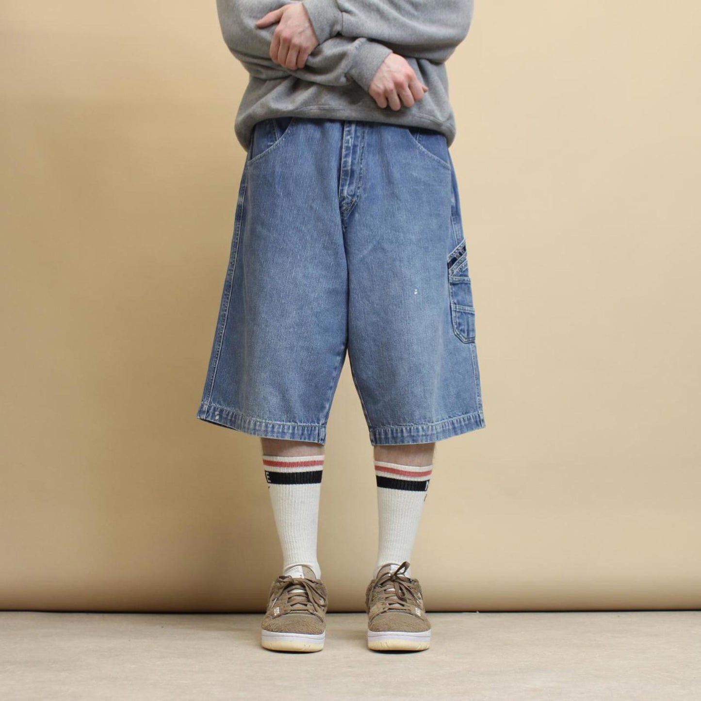 Blue baggy Karl Kani carpenter shorts W36