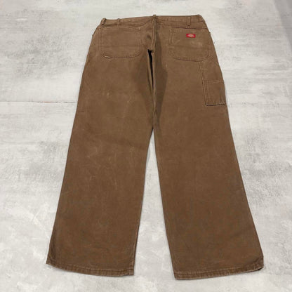 Baggy Dickies carpenter jeans W38L32 90s skate style brown thick canvas cargos