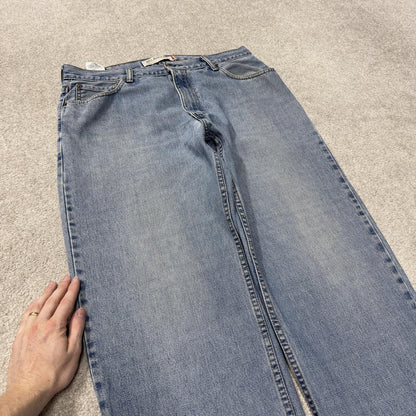 Levi’s baggy jeans Y2K W36L34 blue Levi’s 550 relaxed fit surf style pants red tab logo