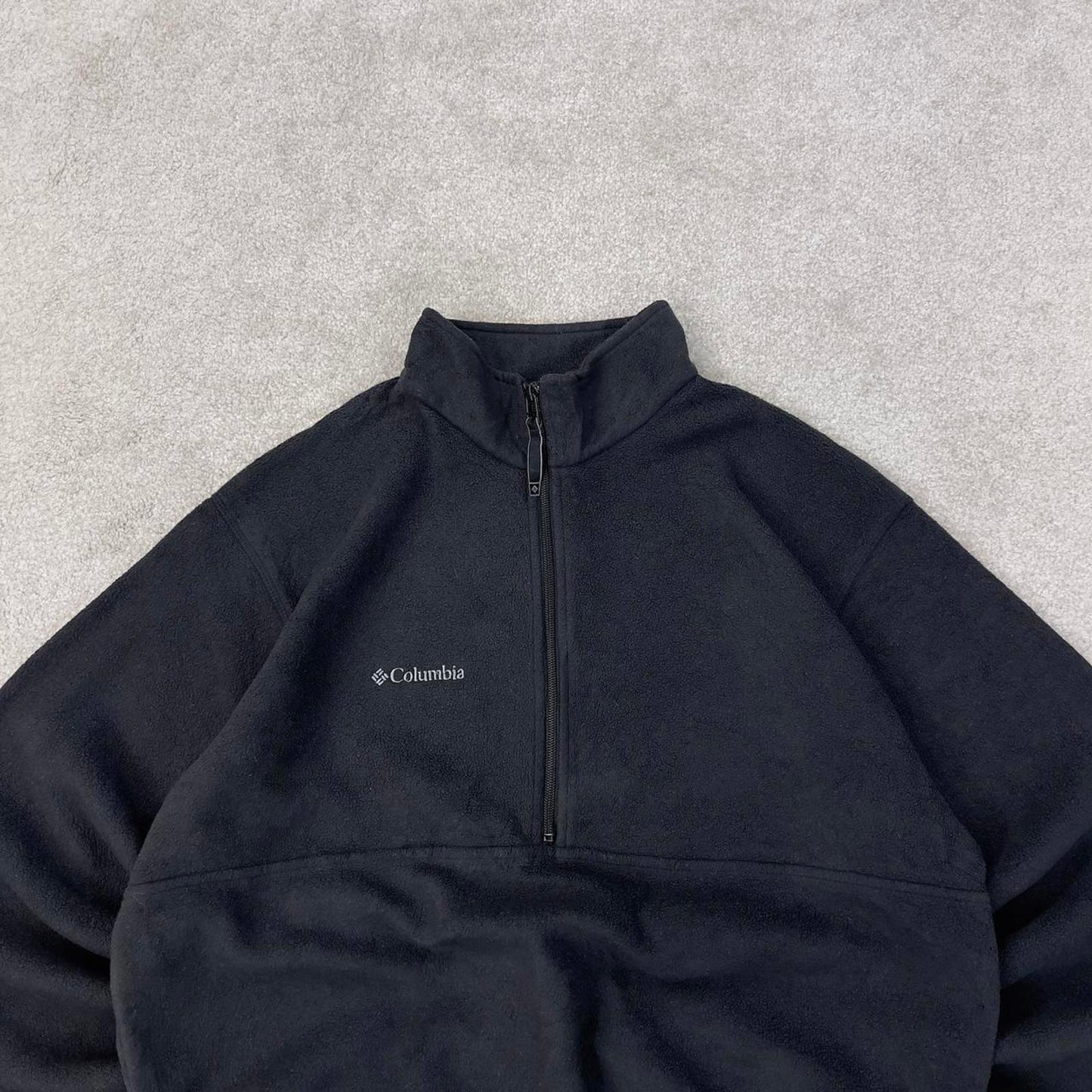 Y2K Black Columbia technical 1/4 zip fleece Large y2k style autumn