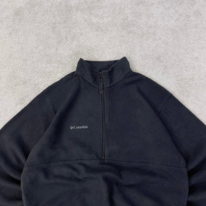 Y2K Black Columbia technical 1/4 zip fleece Large y2k style autumn