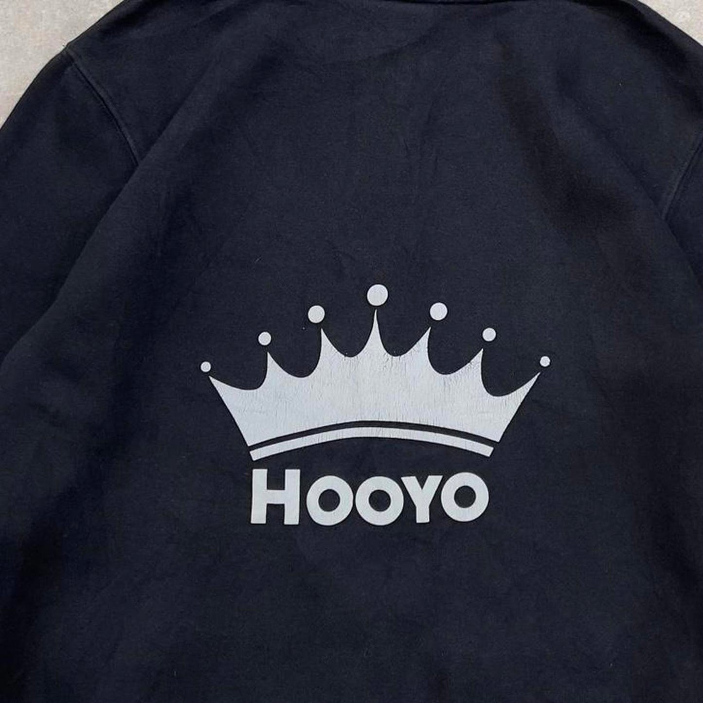 Black vintage Russel zip hoodie Medium full zip hooded sweatshirt Hooyo