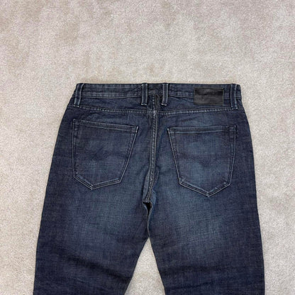 Blue Guess jeans size W33L32 y2k 90s style denim pants slim tapered