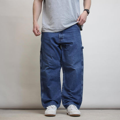 Wrangler carpenter jeans W38 L29 blue baggy denim y2k skater cargos patch logo