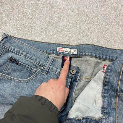 Y2K baggy Ecko Unltd jeans wide leg blue Loose fit denim skater style pants