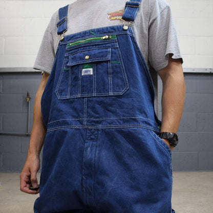Baggy denim Dungarees vintage overalls blue Liberty workwear bib & brace utility