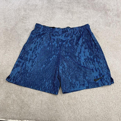 Nike sports shorts y2k patterned blue Basketball style comfy floaty summer gym shorts