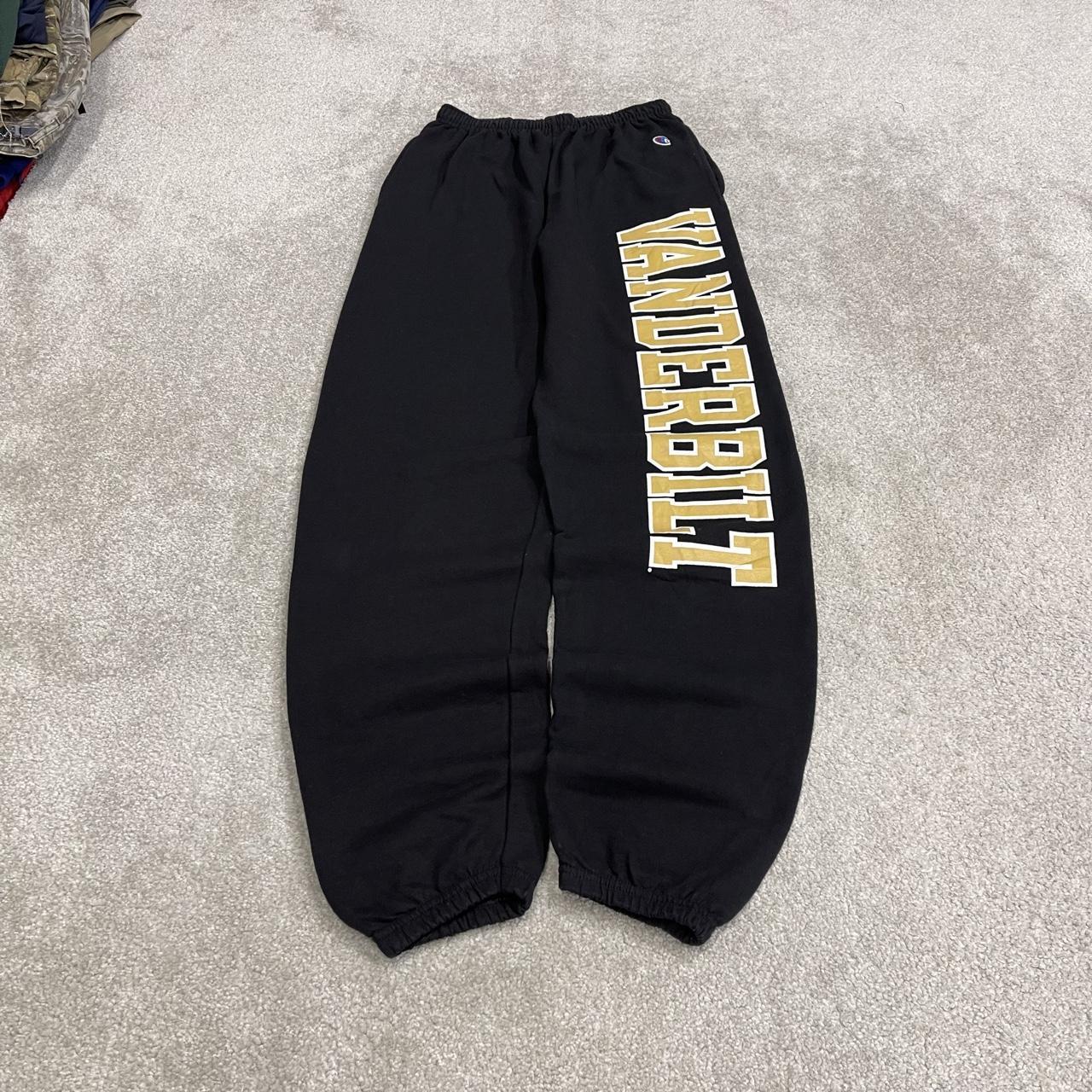 Y2K Champion baggy joggers black loose fit cuffed Loose print track pants