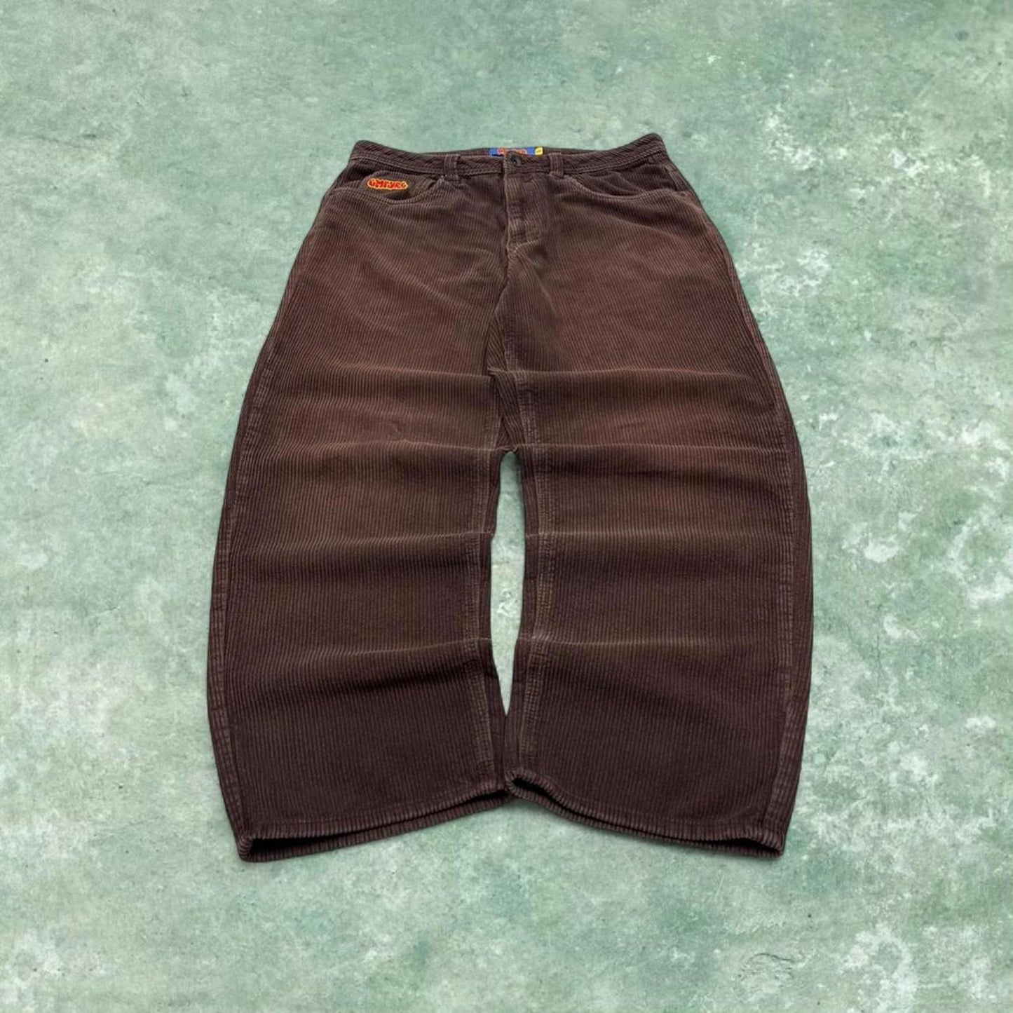 Y2k baggy corduroy jeans wide-leg brown Empyre wide wale chunky jumbo cord trousers