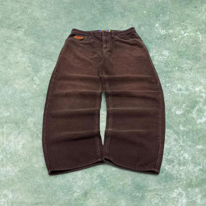 Y2k baggy corduroy jeans wide-leg brown Empyre wide wale chunky jumbo cord trousers