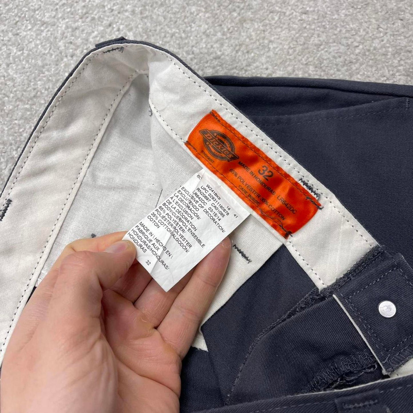 Y2k loose Dickies chino shorts skater style grey Long wide leg chino summer festival shorts