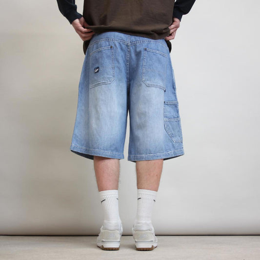 Baggy Enyce jean shorts W38 denim skater style denim shorts patch logo