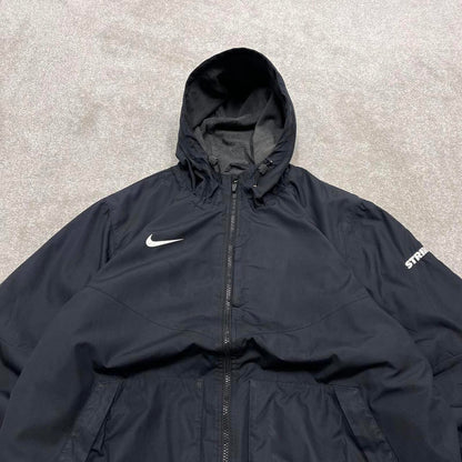 00s Nike technical windbreaker jacket XL men's black y2k hooded full zip up coat technical