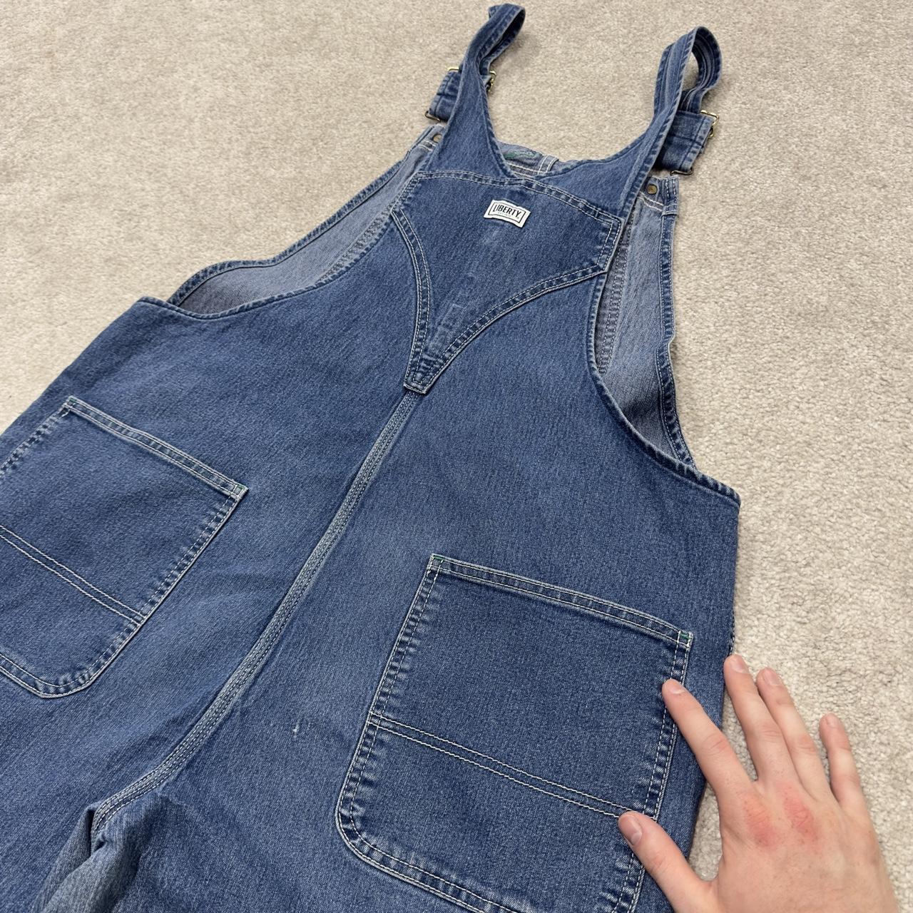 Liberty dungarees denim overalls y2k blue Vintage workwear bib & brace utility