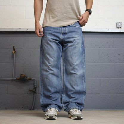 Baggy Coogi jeans W36 L34 blue loose embroidered wings design 90s y2k style skater jeans