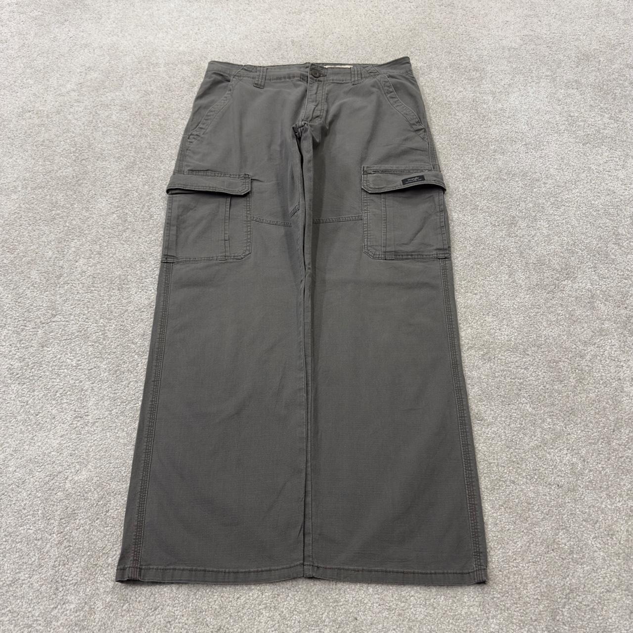 Wrangler cargo pants y2k grey W33L30 relaxed fit skater work utility pants