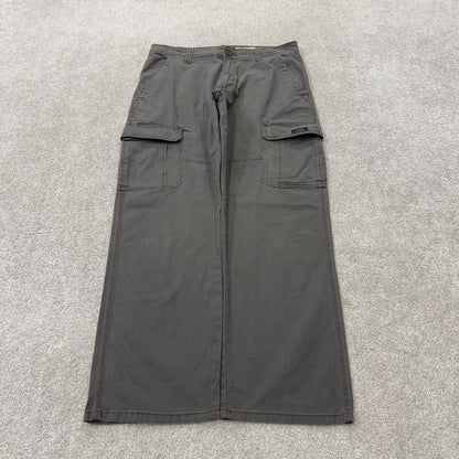 Wrangler cargo pants y2k grey W33L30 relaxed fit skater work utility pants