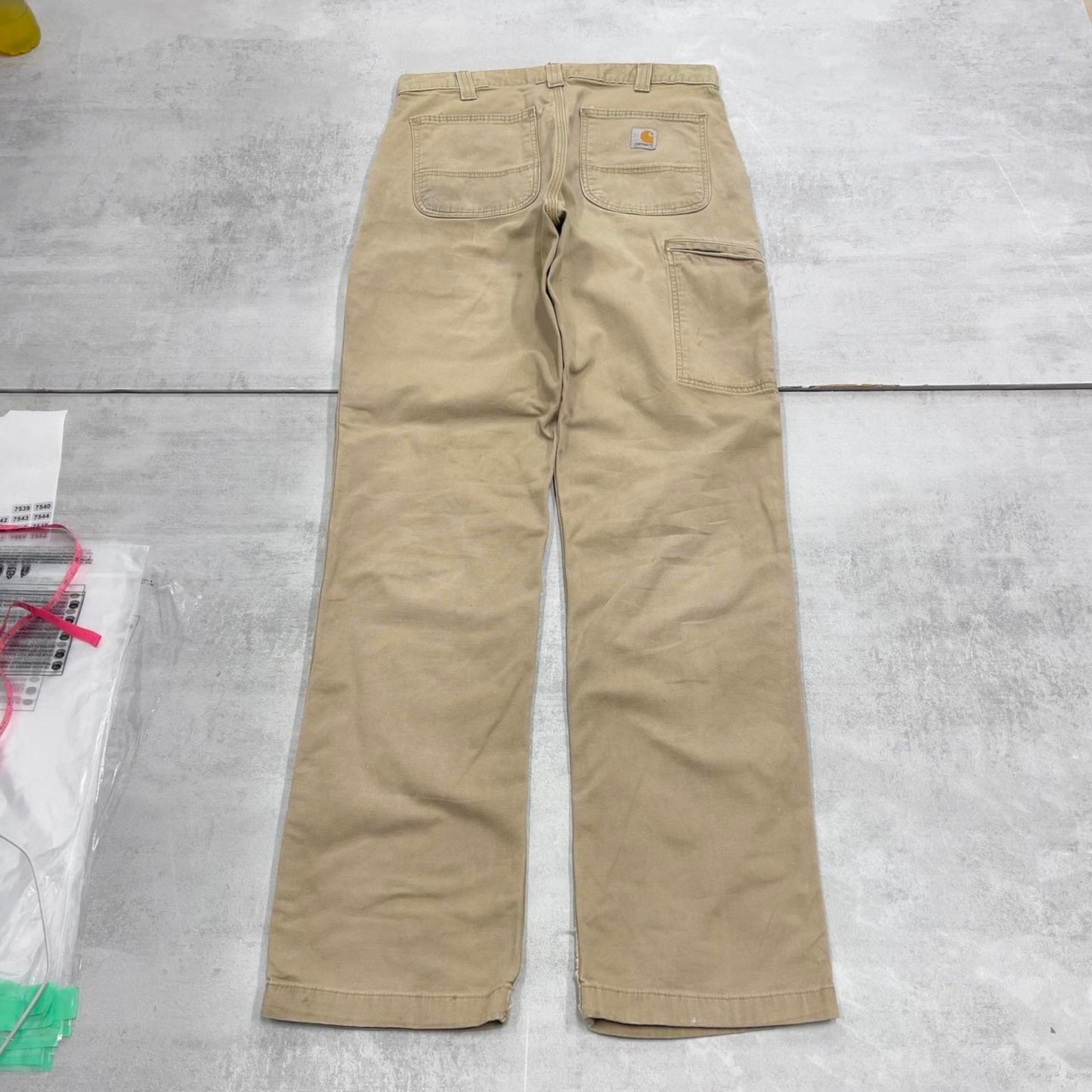 Carhartt carpenter pants W33 L36 beige relaxed skater style cargos