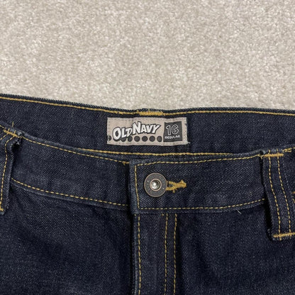 Old Navy denim cargo shorts carpenter blue Loose summer festival jorts