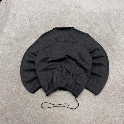 00s Columbia technical fleece L men's black full zip up y2k style autumn adjustable waist