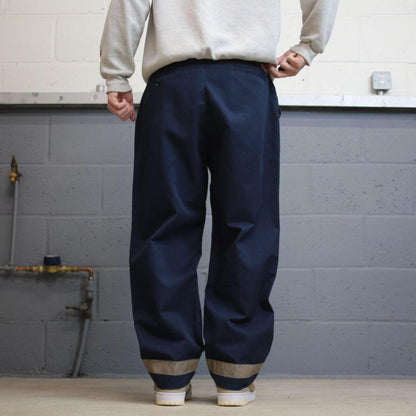Loose vintage work pants faded navy Red Kap twill chino skate style trousers hi vi's detail