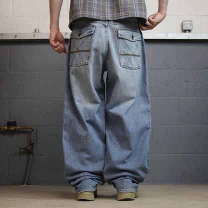 Y2K baggy Sean John jeans blue denim W38L32 Wide leg surf style pants