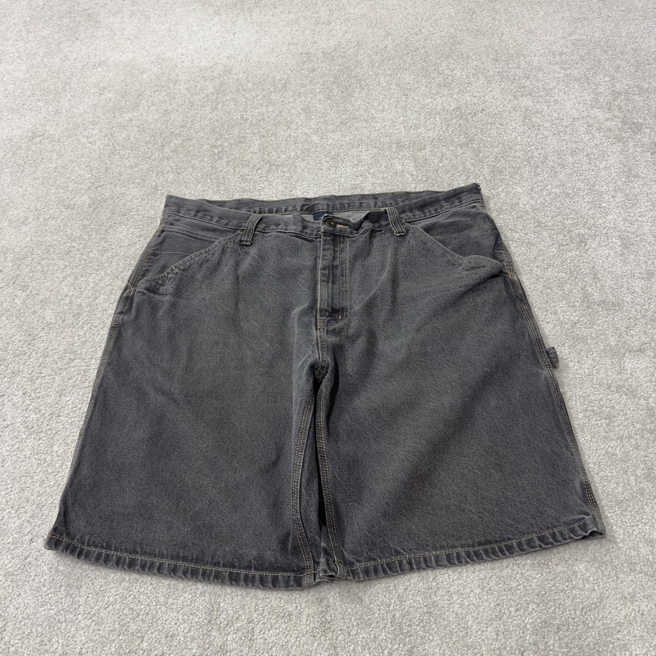Faded Glory baggy denim shorts carpenter grey Loose fit skater surf cargo jean shorts summer