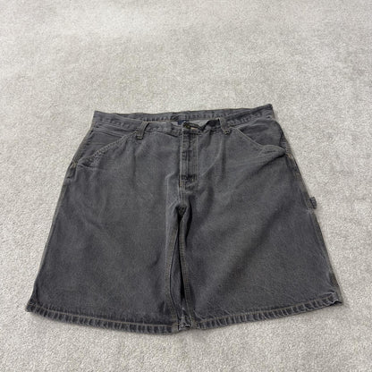Faded Glory baggy denim shorts carpenter grey Loose fit skater surf cargo jean shorts summer