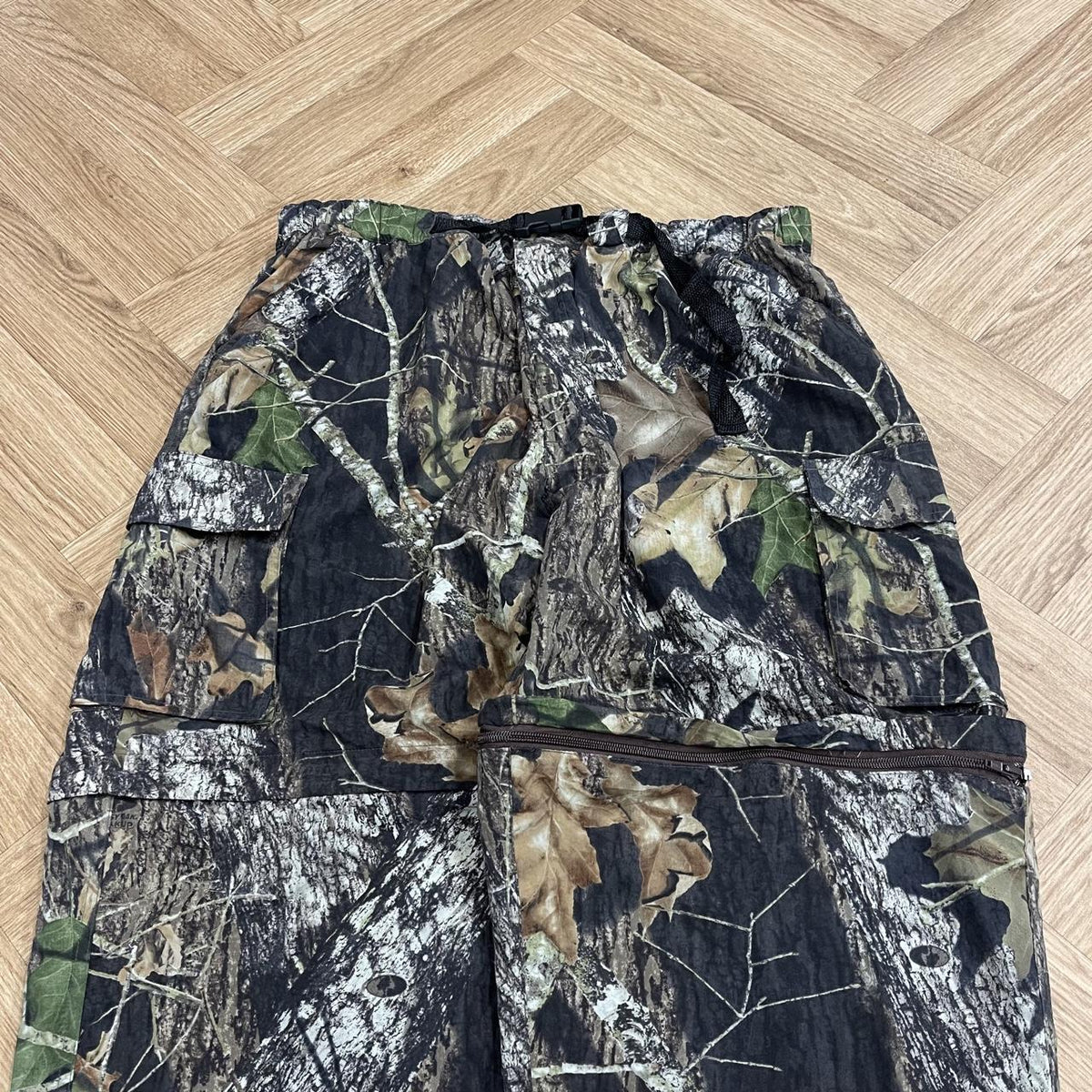 Y2K camo convertible technical trousers / shorts Red Head lightweight Mossy Oak camouflage