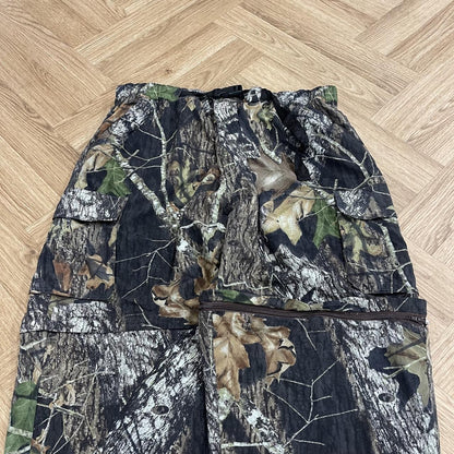 Y2K camo convertible technical trousers / shorts Red Head lightweight Mossy Oak camouflage