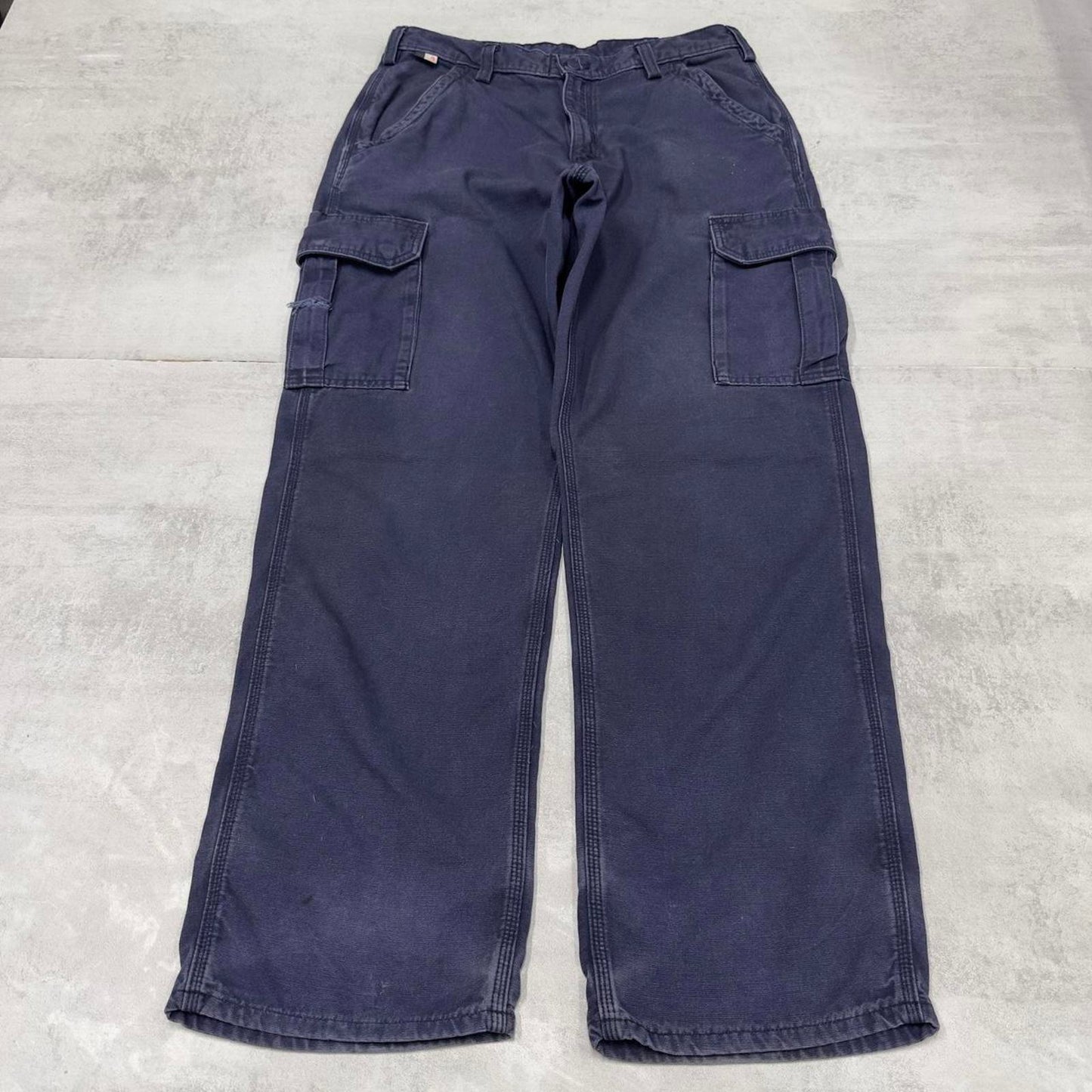 Carhartt FR cargo pants W35 L32 loose navy 90s style cargo skater pants