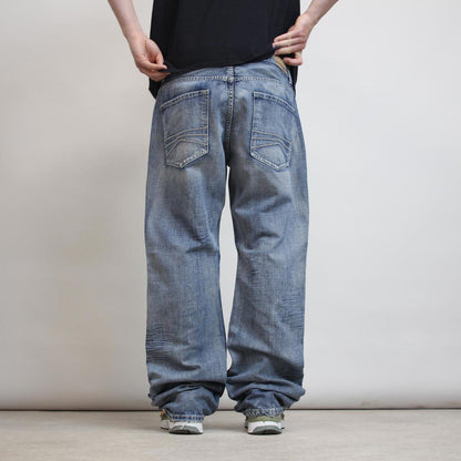 Mens Loose Express jeans W38 L34 blue bootcut Y2K style hip hop