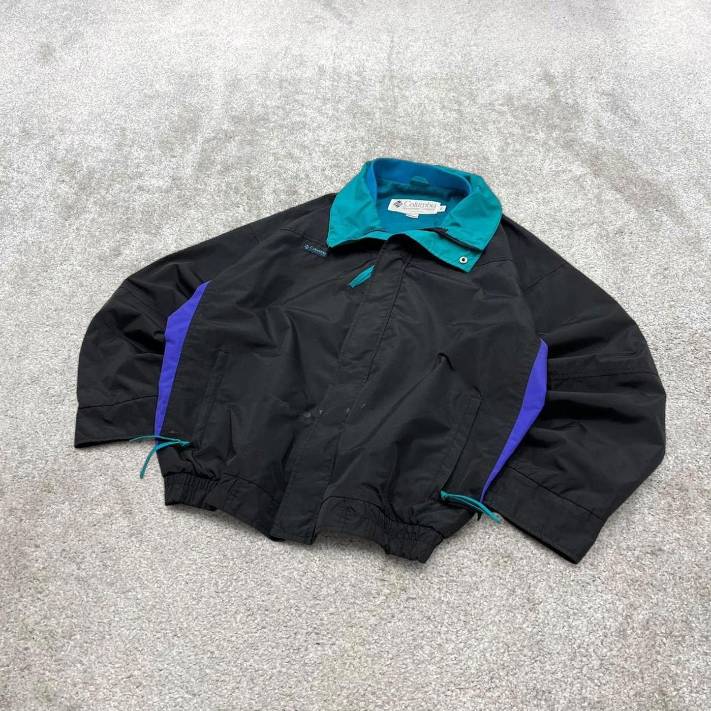 00s Columbia technical windbreaker jacket L men's black y2k style autumn