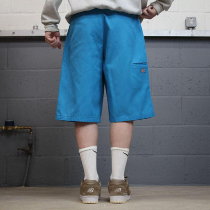 Baggy Dickies shorts carpenter blue Twill chino skater style shorts wide long leg