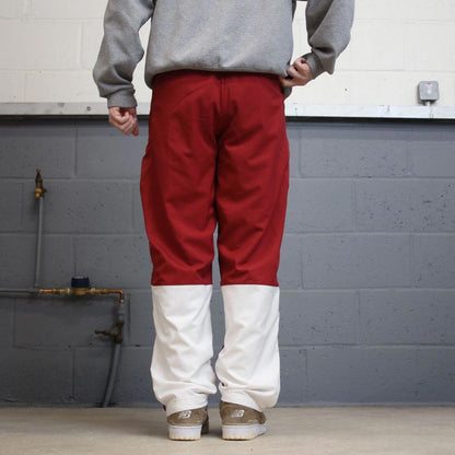 Vintage y2k loose Nike tracksuit bottoms red white Floaty leg mesh lined print logo gym track pants