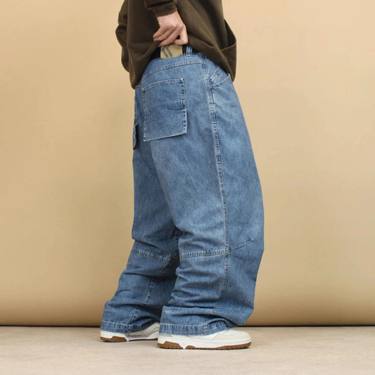 Blue Karl Kani baggy jeans W38L32 wide leg denim 90s style skater jeans