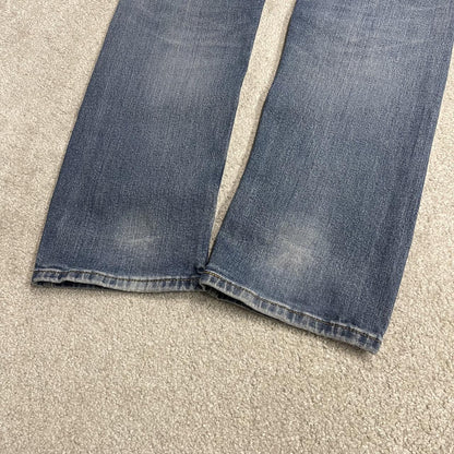 Levi's 505 straight fit jeans y2k blue Regular straight leg denim pants red tab logo