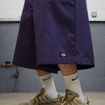 Dickies extra baggy chino shorts carpenter purple Skater / surf style shorts long wide leg festival