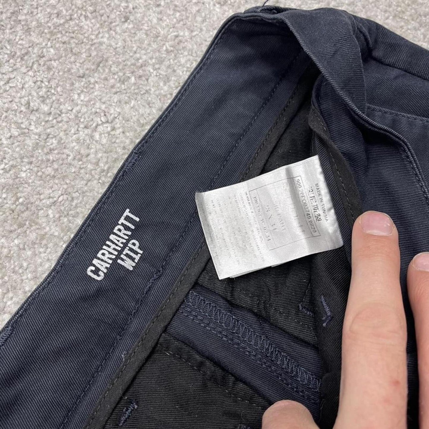 Y2K Carhartt WIP pants navy Skinny Straight leg Sid Pant skate / work pants