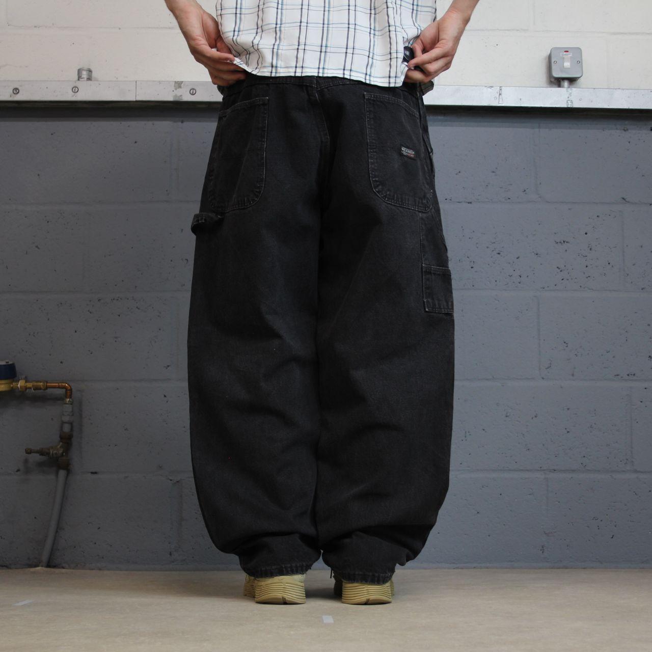 Wrangler baggy wide leg jeans y2k carpenter black Loose fit skater work pants
