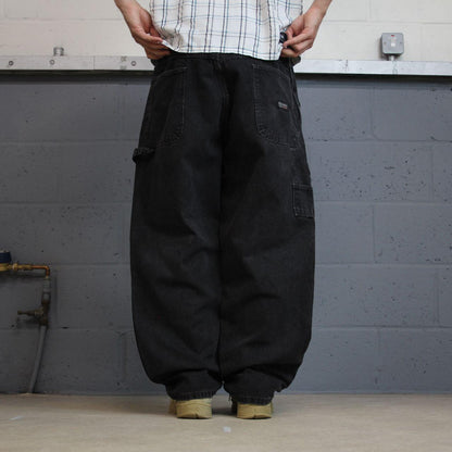 Wrangler baggy wide leg jeans y2k carpenter black Loose fit skater work pants