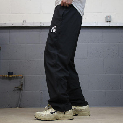 Y2K Nike tracksuit bottoms black Loose floaty mesh lined swoosh logo track pants