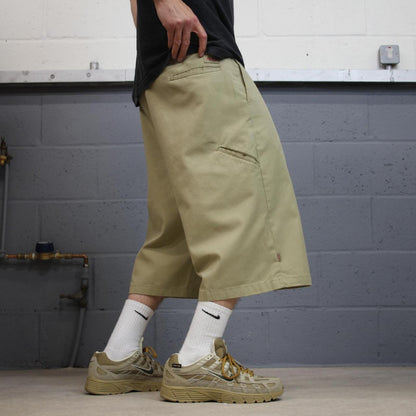 Dickies extra baggy chino shorts carpenter khaki Skater / surf style shorts long wide leg festival