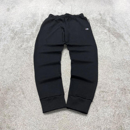 00s Y2k black Champion joggers M gym wear jogger sweatpants embroidered logo tracksuit bottoms
