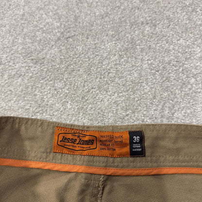 Jesse James baggy surf shorts y2k carpenter tan Loose canvas loose leg summer festival jorts