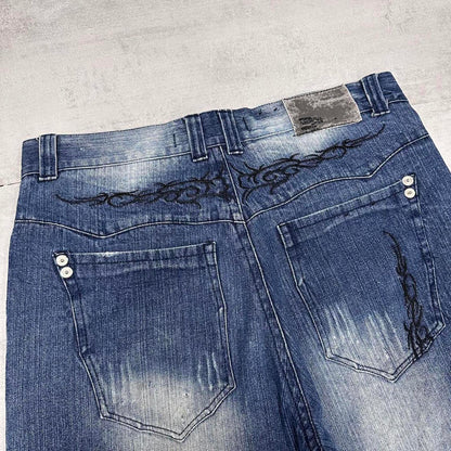 Baggy Brooklyn Xpress Jorts W38 long baggy denim 90s style skater shorts